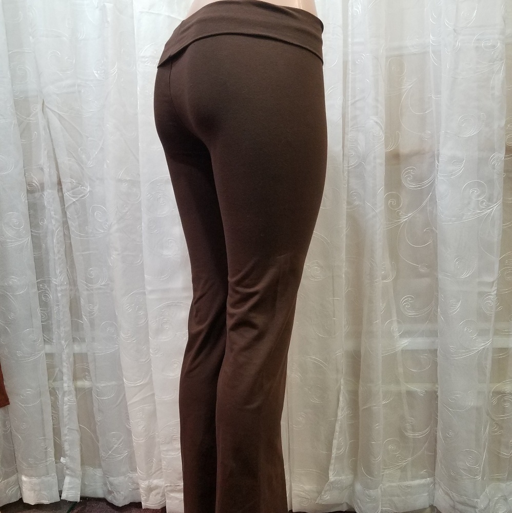 Fold Over Waist Yoga Pants pre shrunk - Picture 2 of 6